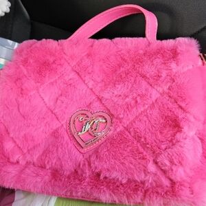 Juicy Couture Pink Faux Fur Bag